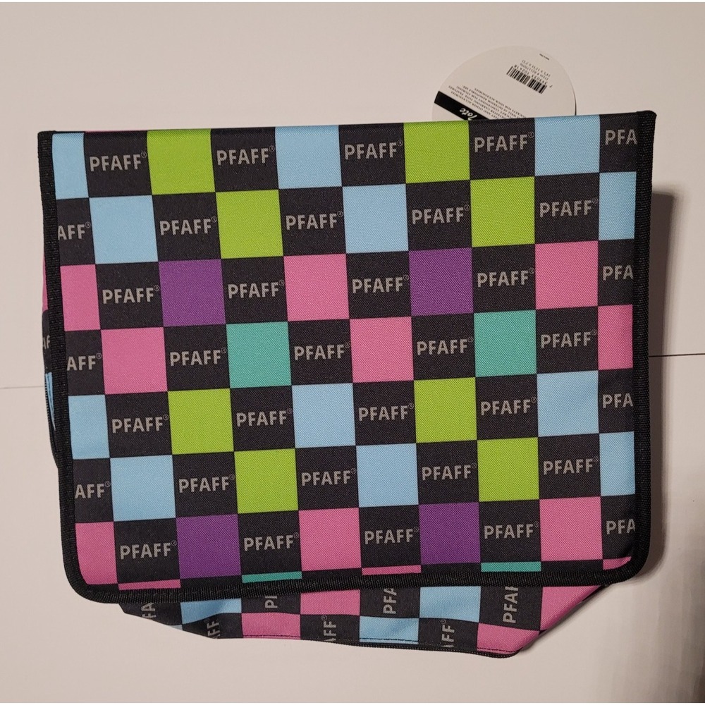 Pfaff Sewing & Craft Supplies Storage Tote w/ 8 Clear Zippered Sleeves NWT